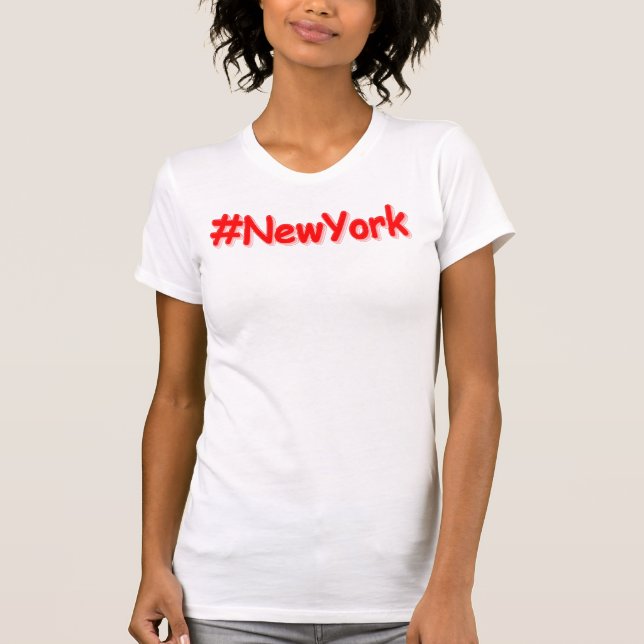 Camiseta "Diseño bonito de Nueva York. ¡Hazte con una en Za (Anverso)