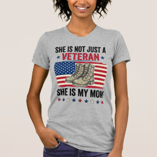 Camiseta Diseño Botas Militares Patrióticas Madre 