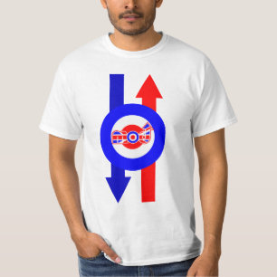 Camiseta Diseño británico de la vespa de la MOD