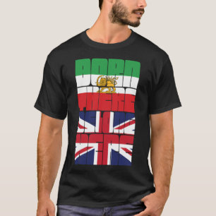 Camiseta Diseño británico iraní de nacido allí pertenece aq