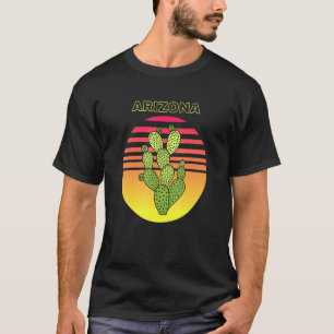 Camiseta Diseño Cactus Sunset de Arizona Spell Out