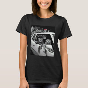 Camiseta Diseño Callejero de Gatos Gánster Divertidos