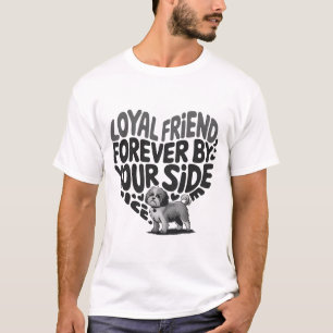 Camiseta Diseño cardíaco del compañero leal de perro compañ