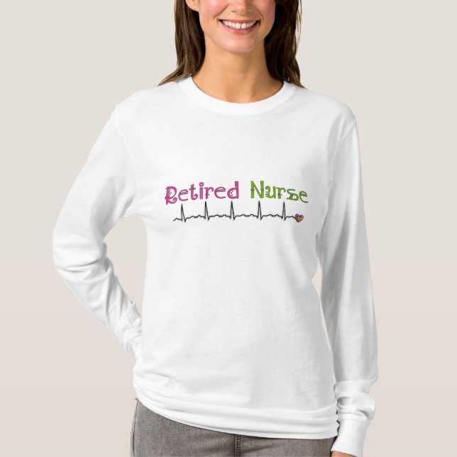 Camiseta Diseño cardiaco jubilado del ritmo de la sudadera (Anverso)