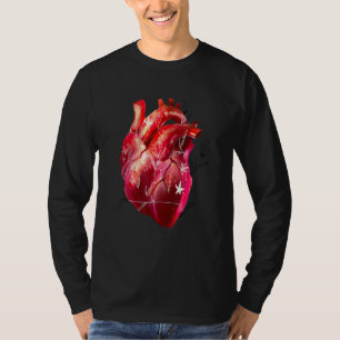 Camiseta Diseño Cardiólogo Anatómico Corazón Y Flores