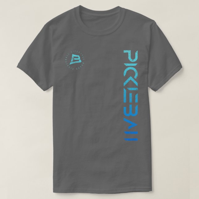 Camiseta Diseño Casual de gradiente azul perturbado de bola (Diseño del anverso)