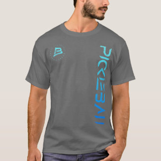 Camiseta Diseño Casual de gradiente azul perturbado de bola