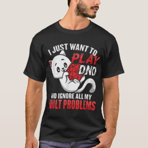 Camiseta Diseño CAT de DND para un jugador de RPG