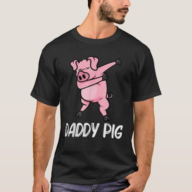 Camiseta Diseño Cerdo Gracioso Para Hombres Píglet Hog Pigg (Anverso)
