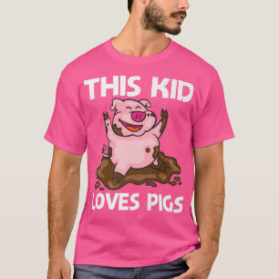 Camiseta Diseño Cerdo Gracioso Para Niños Hombres Hogar Gra