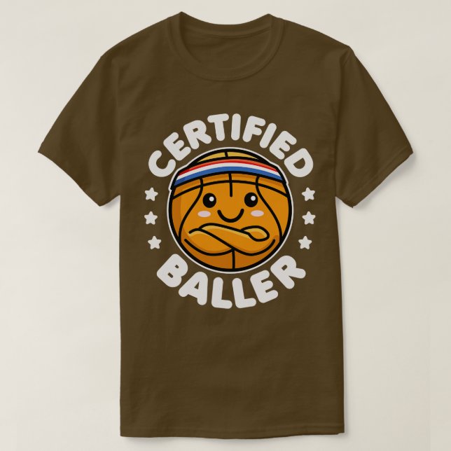 Camiseta Diseño certificado de baloncesto kawaii (Diseño del anverso)