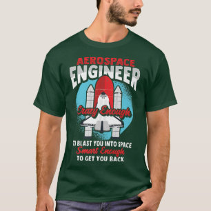Camiseta Diseño científico de cohetes para un ingeniero aer