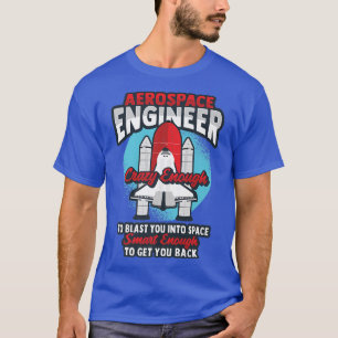 Camiseta Diseño científico de cohetes para un ingeniero aer