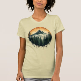 Camiseta Diseño circular de elementos de la Tierra