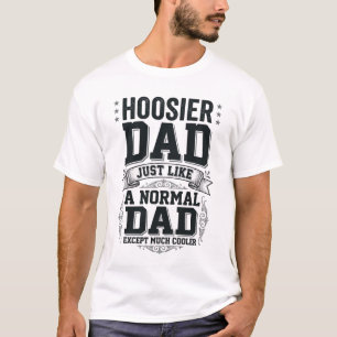 Camiseta diseño cita grabado vintage Hoosier Dad_1