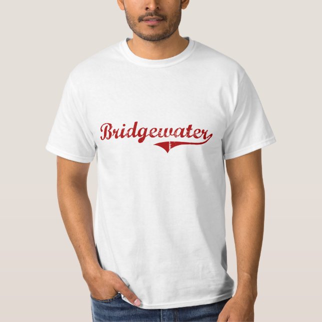 Camiseta Diseño clásico de Bridgewater Massachusetts (Anverso)