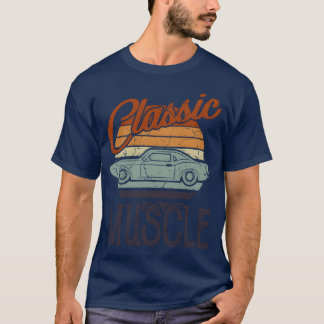 Camiseta Diseño Clásico de Coche Musculoso Hombres Coche An