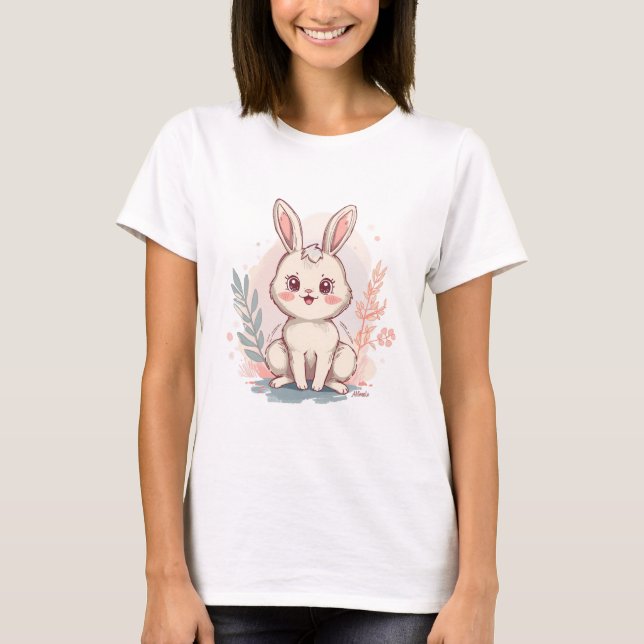 Camiseta Diseño clásico de conejo - Minimalista (Anverso)