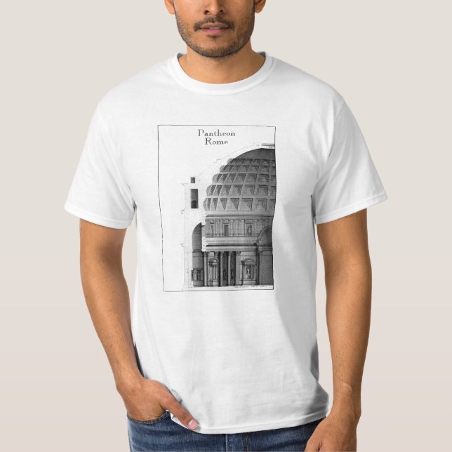 Camiseta Diseño clásico del Panteón Romano (Anverso)