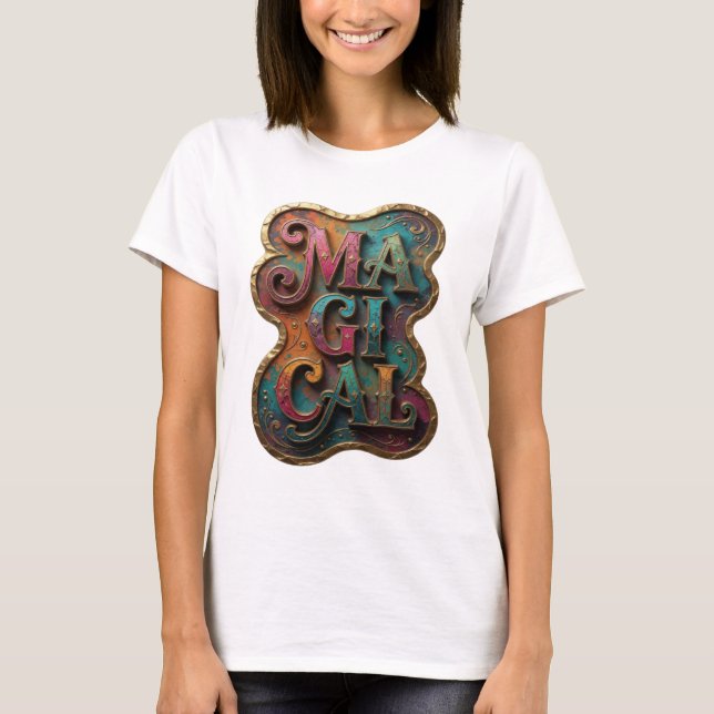 Camiseta Diseño clásico en oro MAGICAL Statement (Anverso)