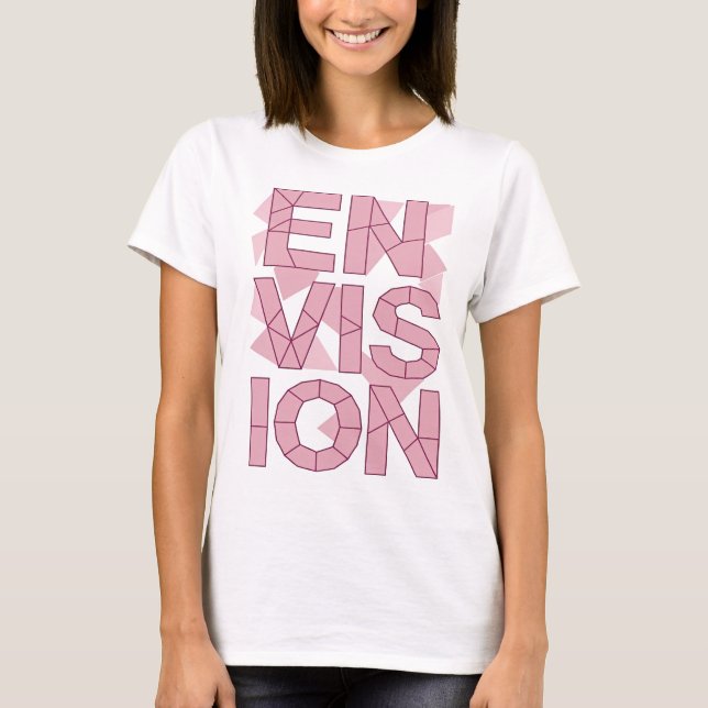 Camiseta Diseño clásico rosa ENVISION Bold (Anverso)