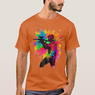 Camiseta Diseño colorido de Paintball Gamer