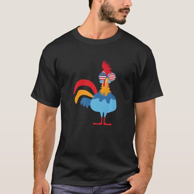 Camiseta Diseño colorido de pollo (Anverso)