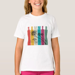 Camiseta Diseño Colorido Moderno de Verano
