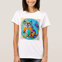 Diseño colorido y abstracto de arte animal
