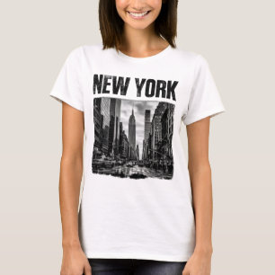 Camiseta Diseño con imagen en blanco y negro de Nueva York