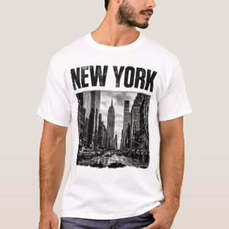 Camiseta Diseño con imagen en blanco y negro de Nueva York
