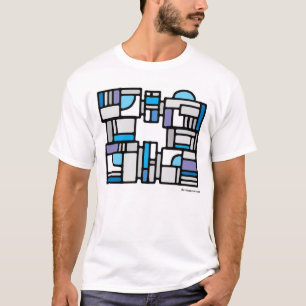 Camiseta Diseño con los arcos 007 del azul