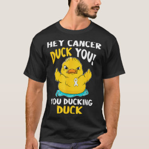 Camiseta Diseño conjunto de pato de guerrero de cáncer de p