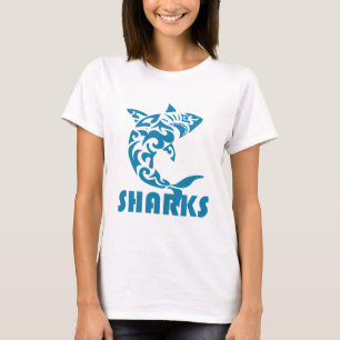 Camiseta Diseño contemporáneo del remolino de los tiburones