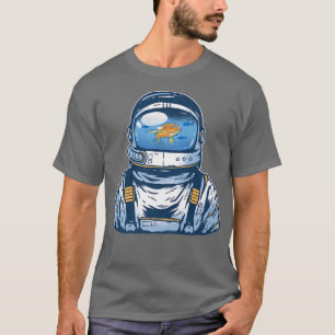 Camiseta Diseño cósmico astronauta de la barra de pescado p