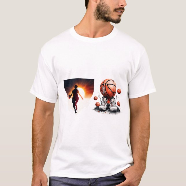 Camiseta Diseño creativo de baloncesto - Jugador, zapato (Anverso)