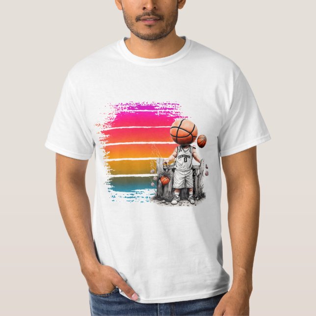 Camiseta Diseño creativo de baloncesto - Jugador, zapato y  (Anverso)