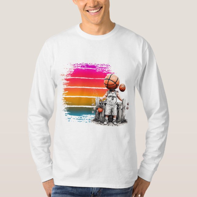 Camiseta Diseño creativo de baloncesto - Jugador, zapato y  (Anverso)
