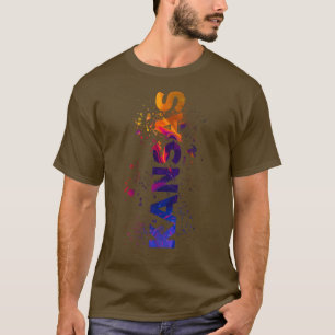 Camiseta Diseño creativo y colorido de Kansas