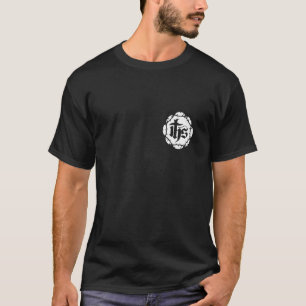 Camiseta Diseño Cristiano con Cruz IHS Chrismon