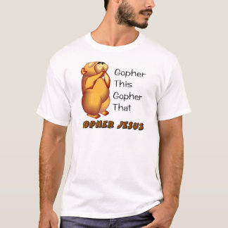 Camiseta Diseño cristiano de rogación del Gopher
