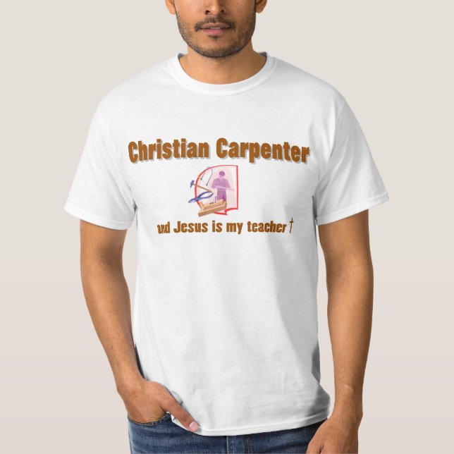 Camiseta Diseño cristiano del carpintero (Anverso)