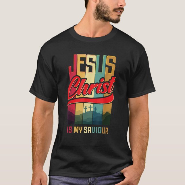 Camiseta Diseño cristiano Jesucristo es mi salvador y Ki (Anverso)