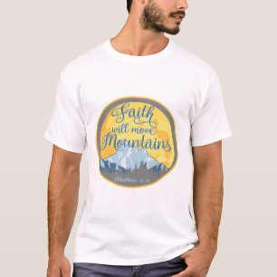 Camiseta Diseño Cristiano Mueve Montañas de Fe