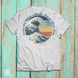 Camiseta Diseño Cristiano Ola Jesús Calma la Tormenta