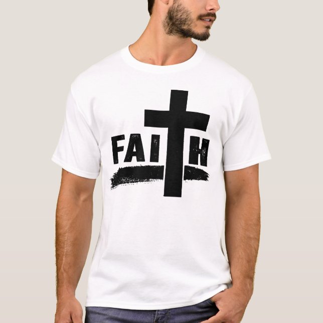 Camiseta Diseño cruzado cristiano de fe cristiana (Anverso)
