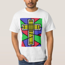 Camiseta Diseño cruzado de color abstracto