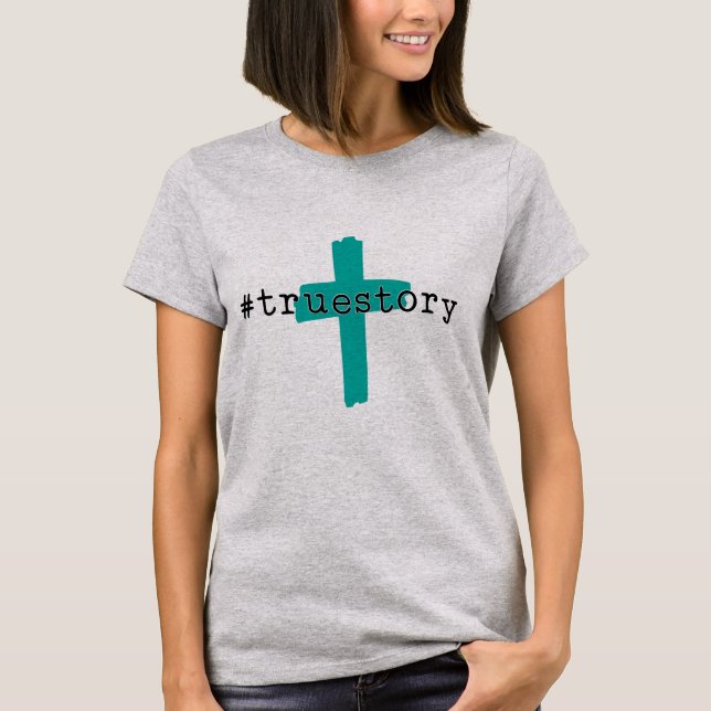 Camiseta Diseño cruzado de #TrueStory (Anverso)