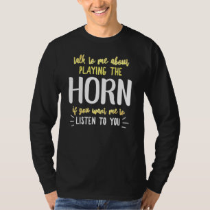 Camiseta Diseño Cuerno Para Jugar Música Para Hombres Y Muj