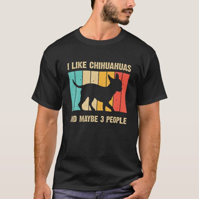 Camiseta Diseño Cute Chihuahua Para Mujeres Niños Hombres M (Anverso)